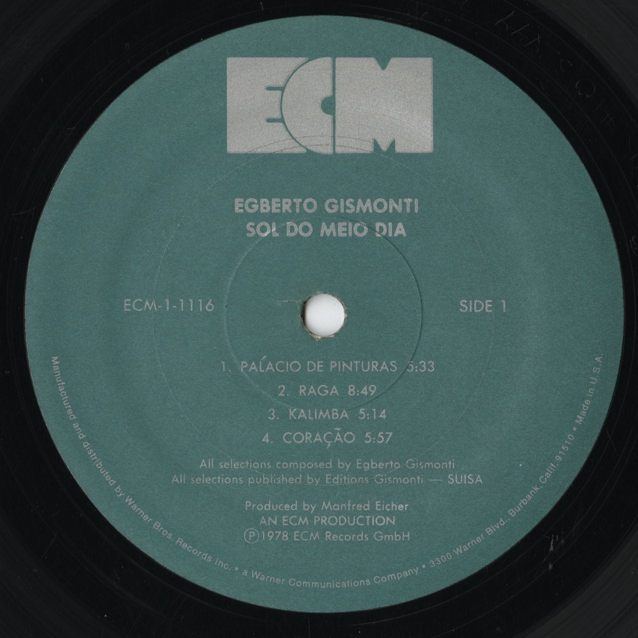 Egberto Gismonti - Sol Do Meio Dia (ECM-1-1116) LP 1977 US ECM|中古LP
