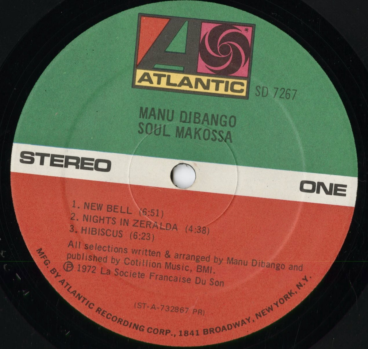 Manu Dibango - Soul Makossa (SD 7267) 1972 US Atlantic|中古LP