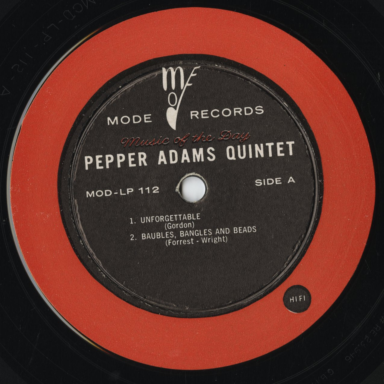 Pepper Adams - Pepper Adams Quintet (MODE LP #112) 1957 US MODE|中古LP