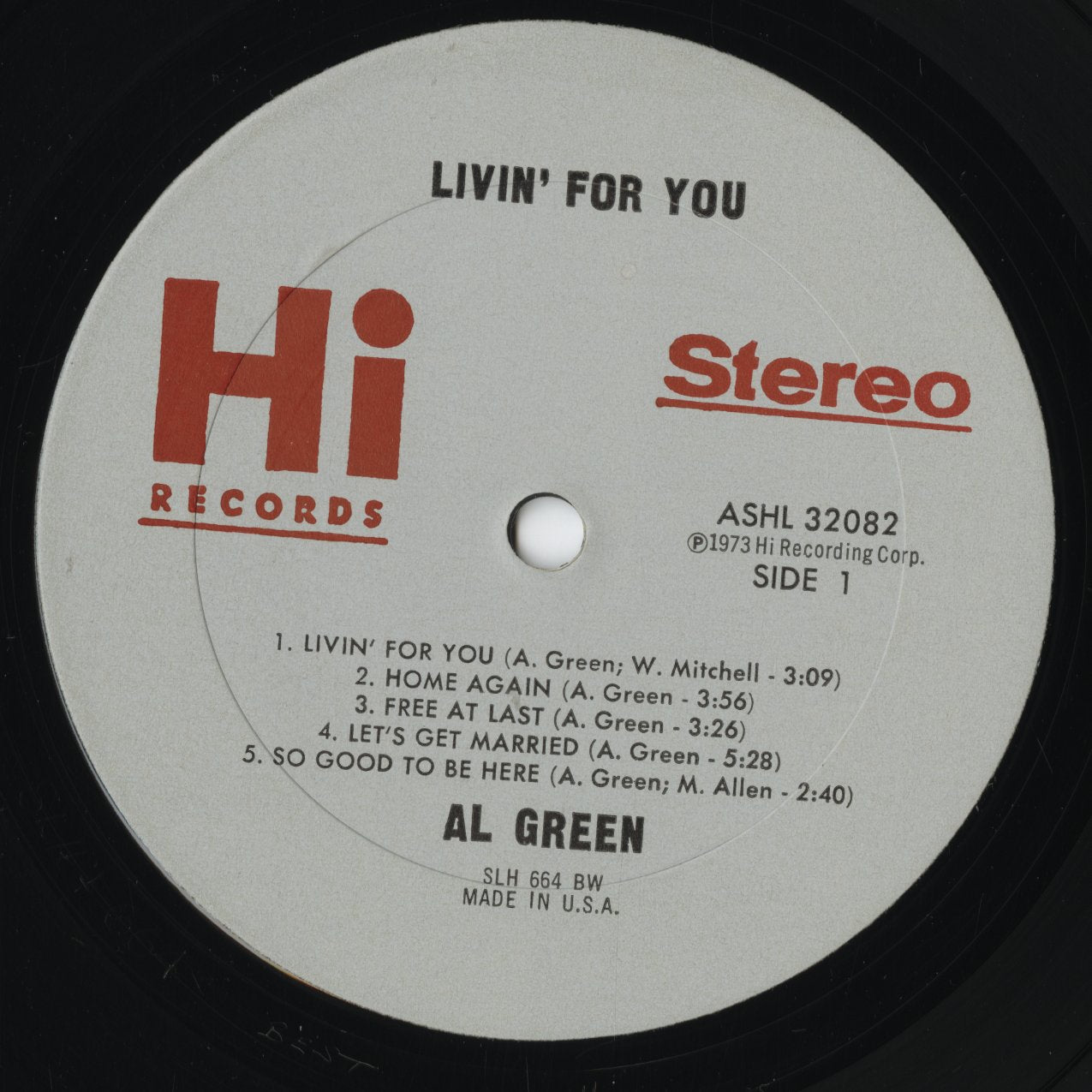 Al Green - Livin For You (ASHL32082) LP 1973 US HI|中古LP