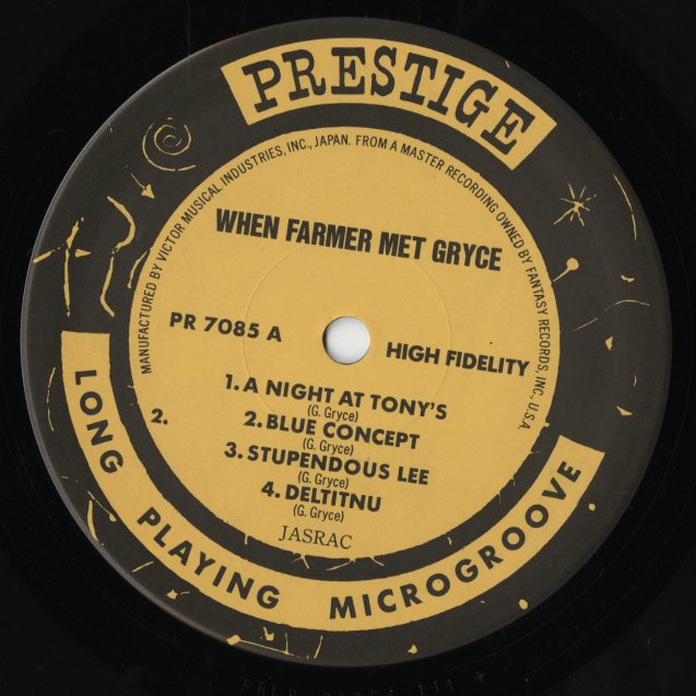 Art Farmer / アート・ファーマー / When Farmer Met Gryce (SGD-20)