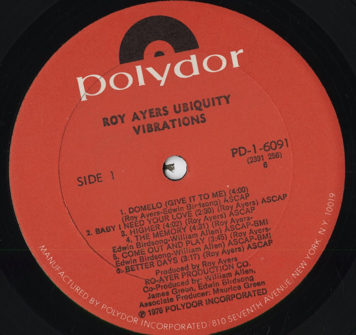 Roy Ayers Ubiquity - Vibrations (PD-1-6091) 1976 US Polydor|中古LP