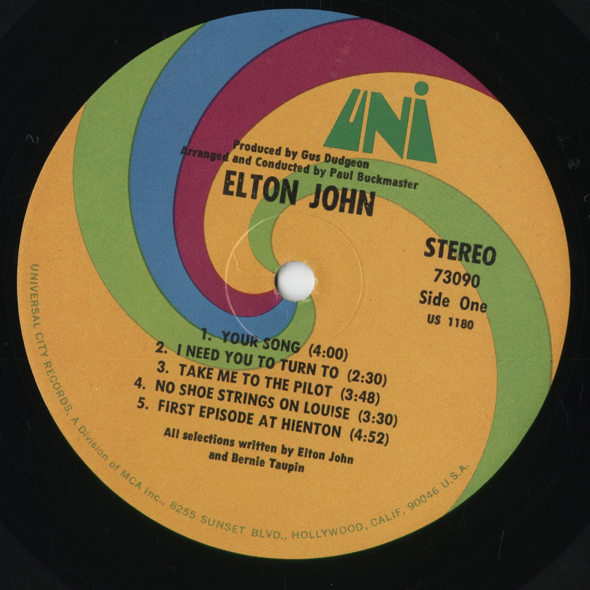 Elton John - Elton John (73090) 1970 US UNI|中古LP
