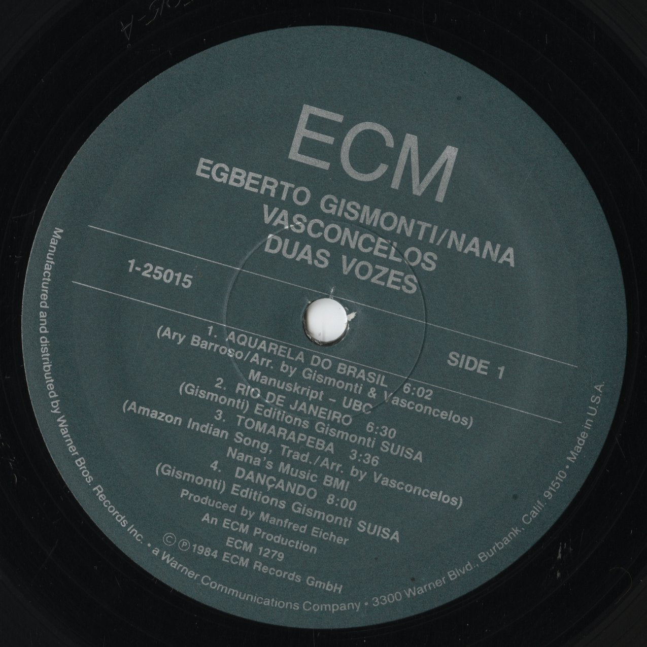 Egberto Gismonti / Nana Vasconcelos - Duas Vozes (25015-1E) LP 1984 US ECM|中古LP
