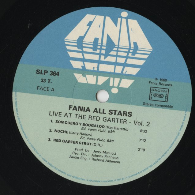 Fania All Stars / ファニア・オール・スターズ / Live At The Red Garter Vol.2 (SLP364)