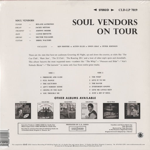 The Soul Vendors - On Tour (CLDLP-7019) 2026 US Studio One|新品LP