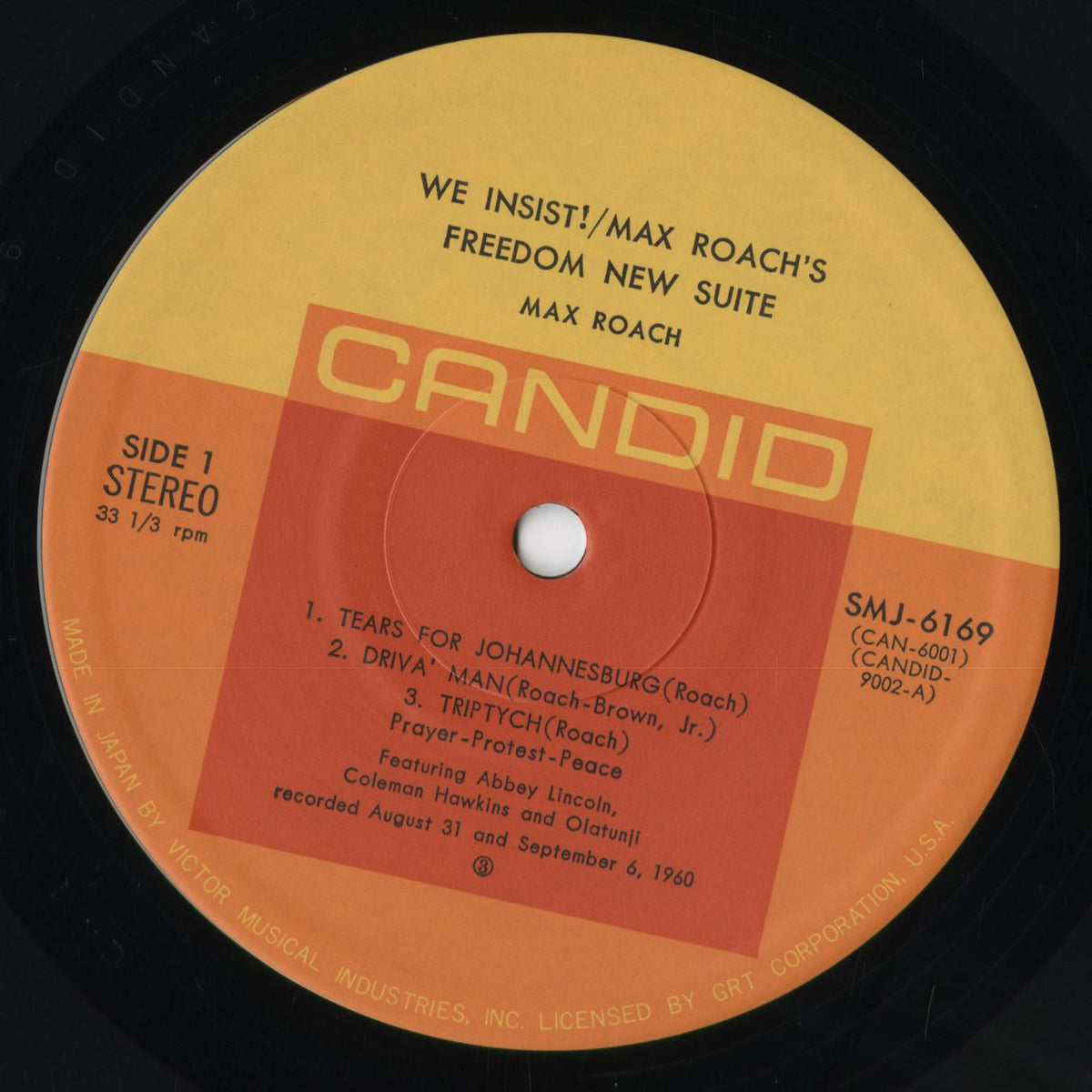 Max Roach - We Insist! (SMJ-6169) 1977 JPN Candid|中古LP