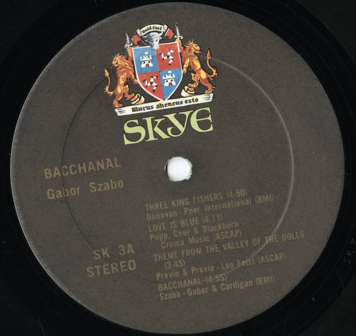 Gabor Szabo - Bacchanal (SK-3) 1968 US Skye|中古LP