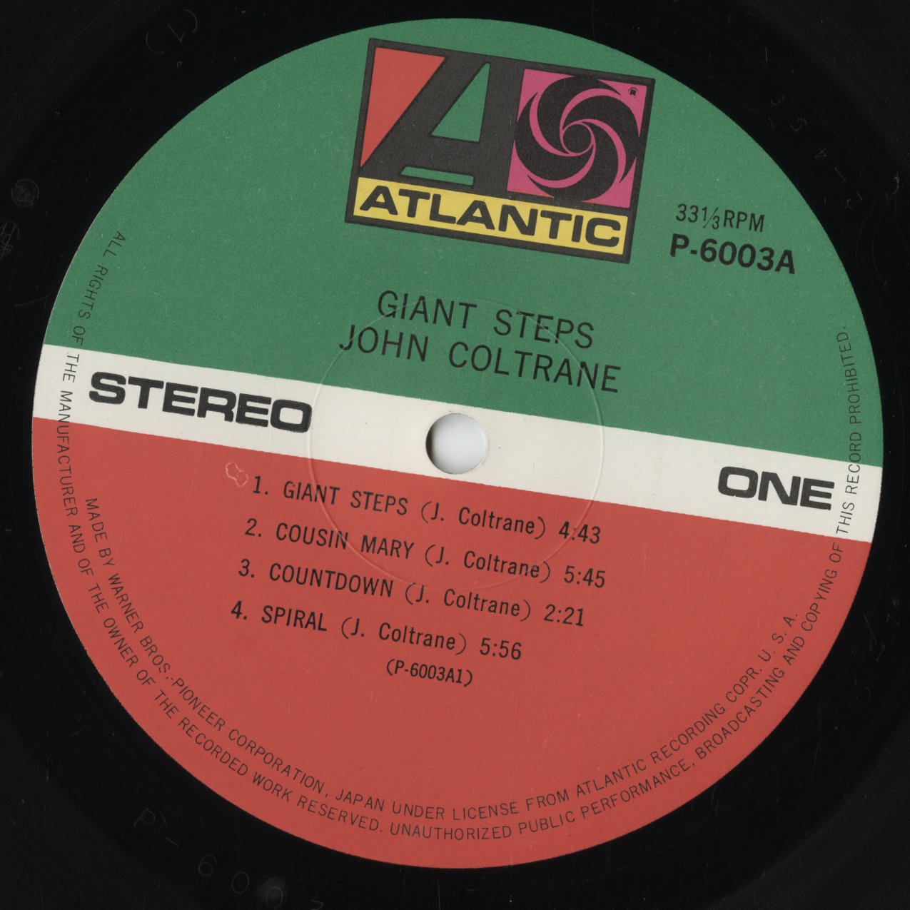 John Coltrane - Giant Steps (P-6003A) 1971 JPN Atlantic|中古LP