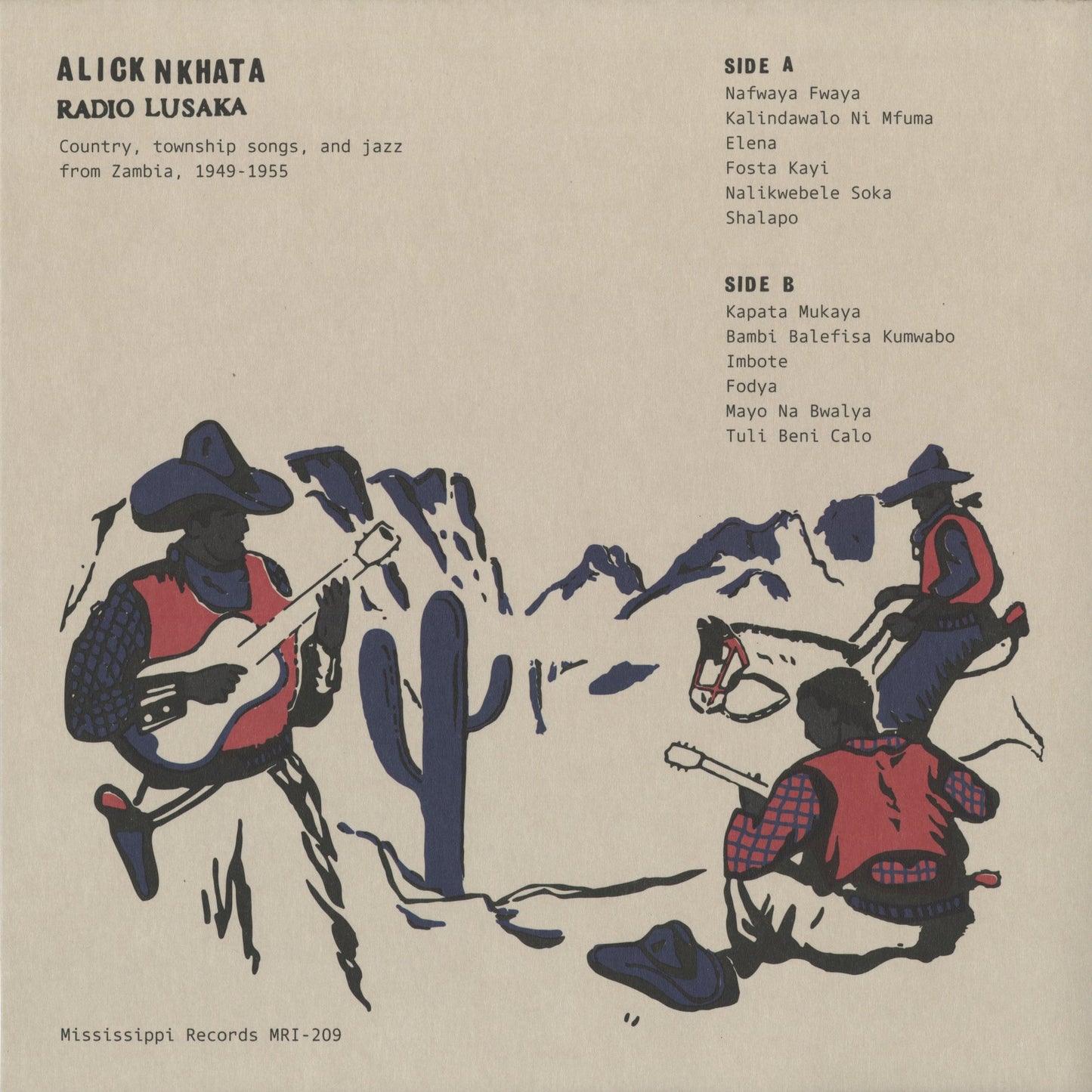 Alick Nkhata - Radio Lusaka (MRI-209) 2025 US Mississippi Records|新品LP back