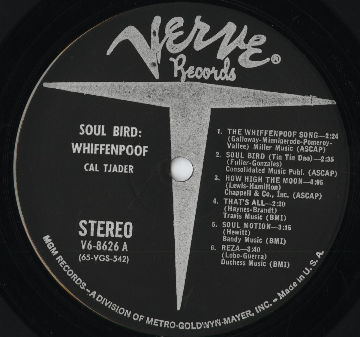 Cal Tjader - Soul Bird: Whiffenpoof (V6-8626) 1965 US Verve|中古LP
