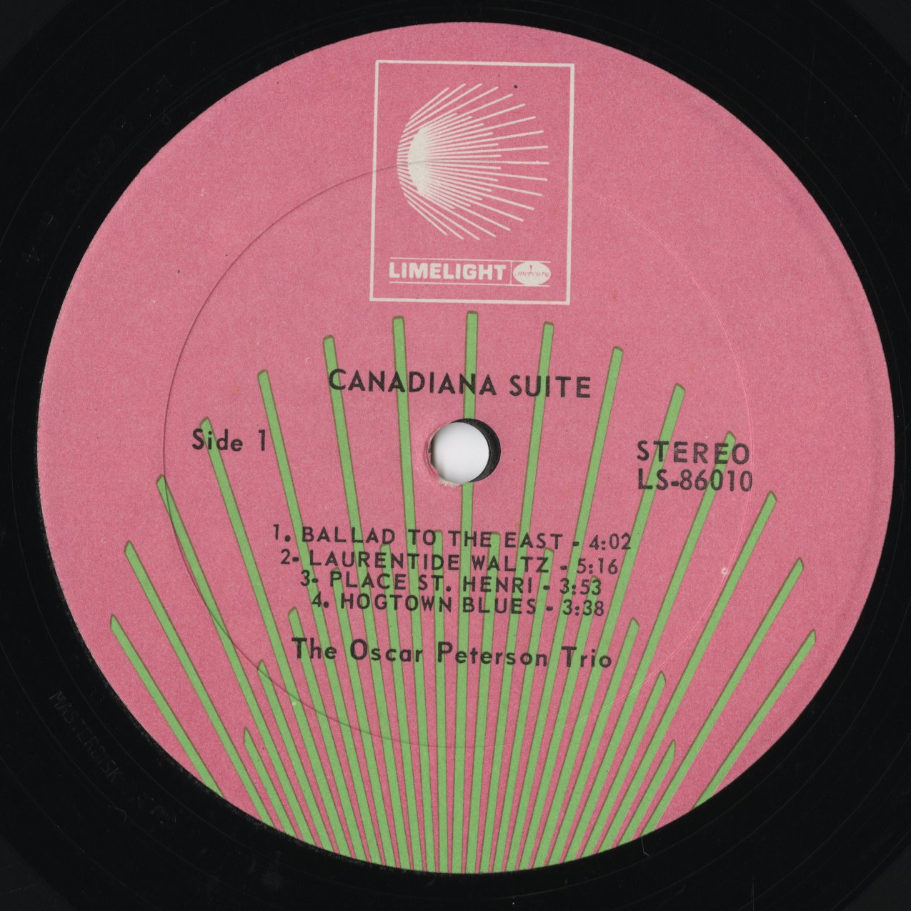 Oscar Peterson / オスカー・ピーターソン / Canadiana Suite (LS86010) US盤