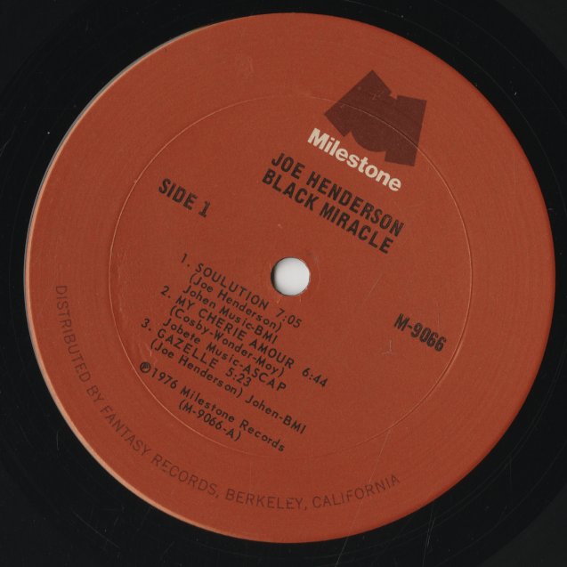 Joe Henderson / ジョー・ヘンダーソン / Black Miracle (M9066)