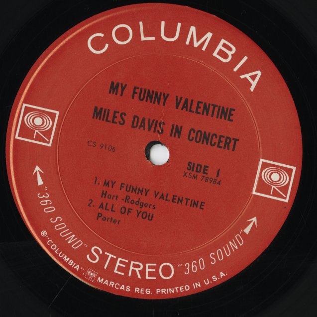 Miles Davis / マイルス・デイヴィス / My Funny Valentine (CS9106) US 360 SOUND 2-EYE Label