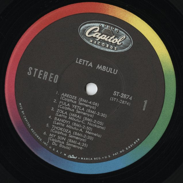 Letta Mbulu / レッタ・ムブール / Letta Mbulu Sings (ST2874)