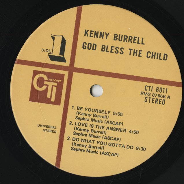 Kenny Burrell / ケニー・バレル / God Bless The Child (CTI 6011)