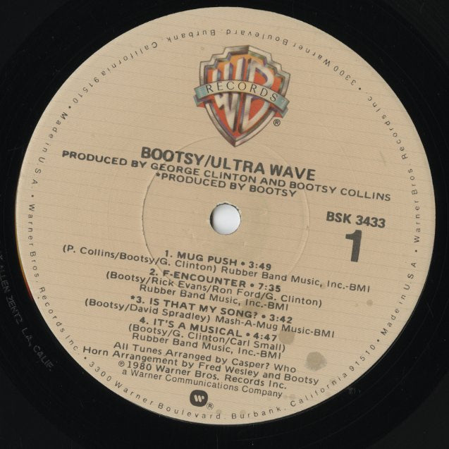 Bootsy Collins - Ultra Wave (BSK 3433) LP 1980 US Warner Bros.|中古LP