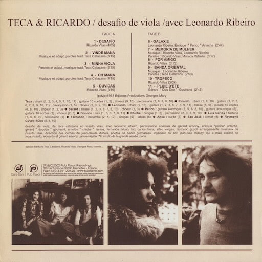 Teca & Ricardo - Desafio De Viola (DD027LP) 2002 FRA Dare-Dare|中古LP
