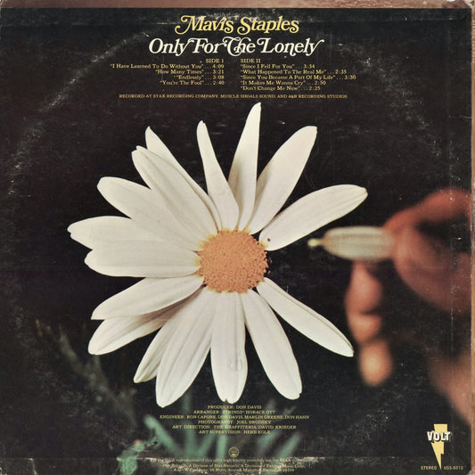 Mavis Staples - Only For The Lonely (VOS 6010) 1970 US Volt|中古LP