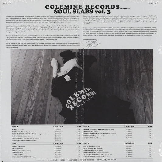V.A. - Soul Slabs Vol.3 (CLMN 12045) 2023 US Colemine|新品2LP