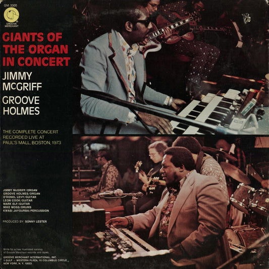 Jimmy McGriff, Groove Holmes - Giants Of The Organ In Concert (GM 3300) 1973 US Groove Merchant|中古2LP