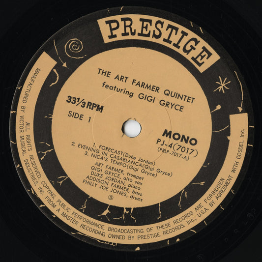 Art Farmer - Art Farmer Quintet Featuring Gigi Gryce (PJ-7017-4) LP 1972 JPN Prestige|中古LP