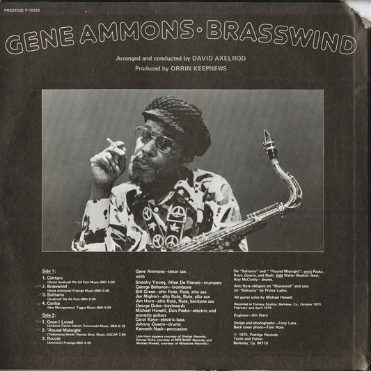 Gene Ammons - Brasswind (P-10080) 1974 US Prestige|中古LP