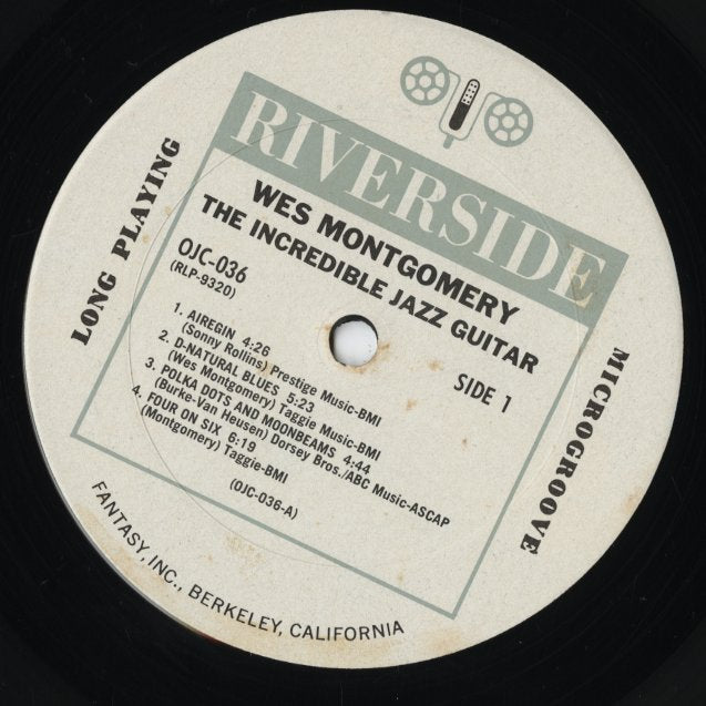 Wes Montgomery - The Incredible Jazz Guitar Of Wes Montgomery (OJC-036) LP 1960 US Riverside|中古LP