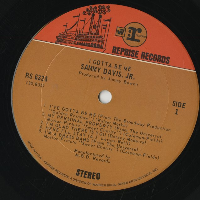 Sammy Davis Jr. – I've Gotta Be Me (RS 6324) LP 1968 US Reprise | 中古LP