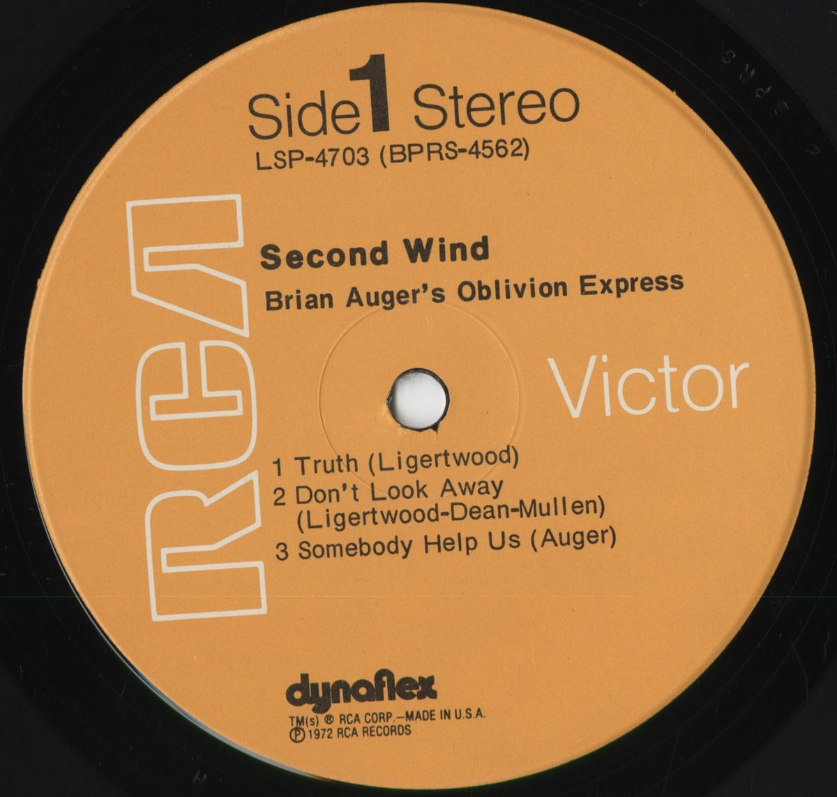 Brian Auger - Second Wind (LSP-4703) 1972 US RCA|中古LP