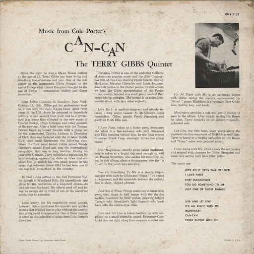 Terry Gibbs Quintet - Music From Cole Porter's Can-Can (MG VS-6145) LP 1960 US Verve|中古LP