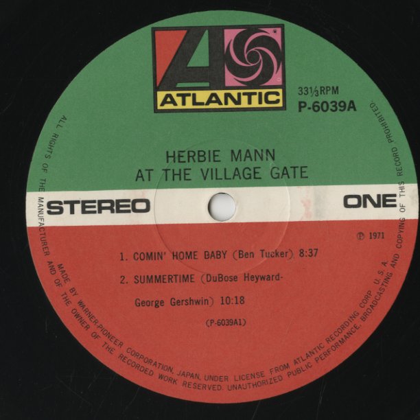 Herbie Mann / ハービー・マン / At The Village Gate (P-7515A)