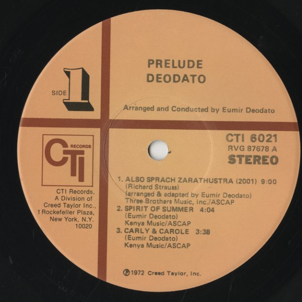 Deodato / デオダート / Prelude (CTI6021)