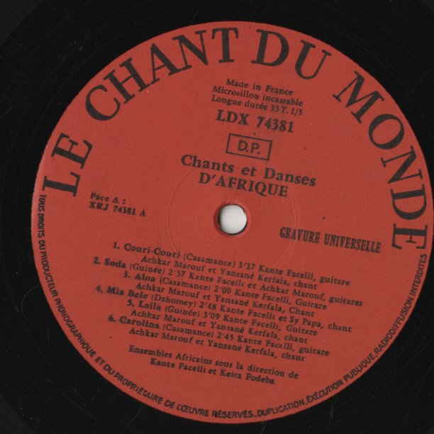 Keita Fodeba - Kante Facelli / Chants et Danses D'Afrique (LDX74.381)
