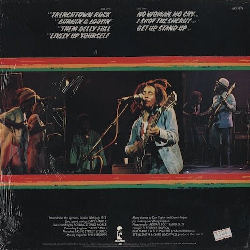 Bob Marley & The Wailers - Live! (ILPS 9376) 1978 US Island|中古LP