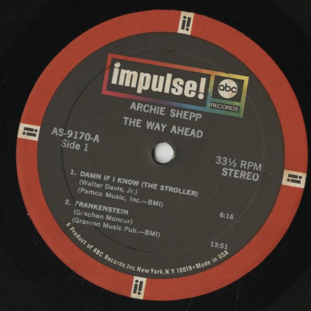 Archie Shepp / アーチー・シェップ / The Way Ahead (A-9170)