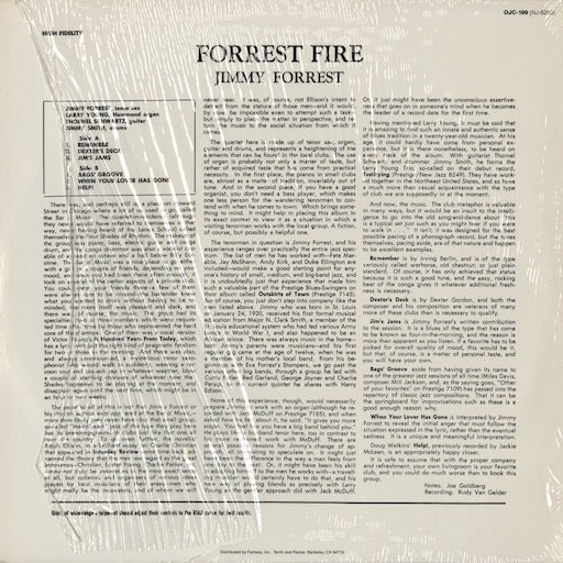 Jimmy Forrest - Forrest Fire (OJC-199) 1985 US New Jazz / OJC|中古LP