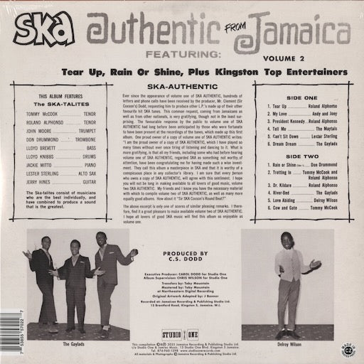 V.A. - Ska Authentic Vol.2 (CLD-LP 7022) 2026 US Studio One|新品LP スカタライツ back