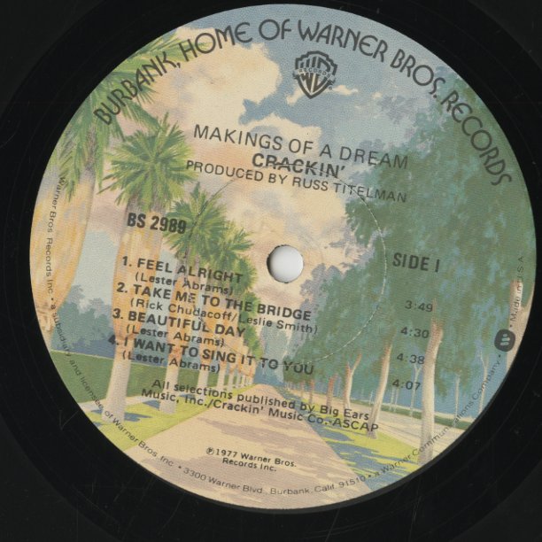 Crackin' / クラッキン / Makings Of A Dream (BS2989)