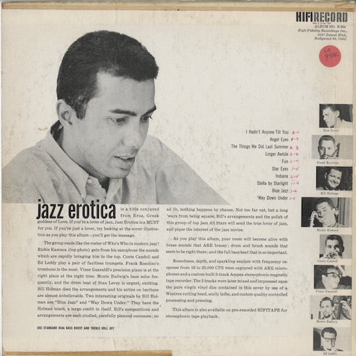 Richie Kamuca And Bill Holman - Jazz Erotica (R 604) LP 1957 US HiFi Records|中古LP
