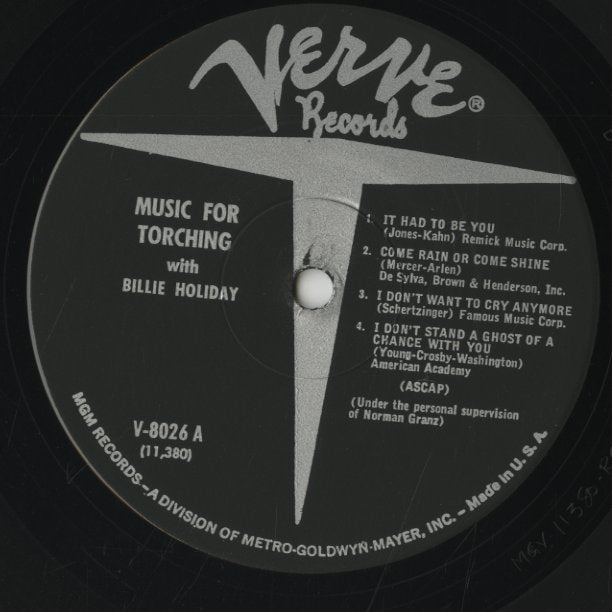Billie Holiday / ビリー・ホリデイ / Music For Torching with Billie Holiday (MGV-8026)