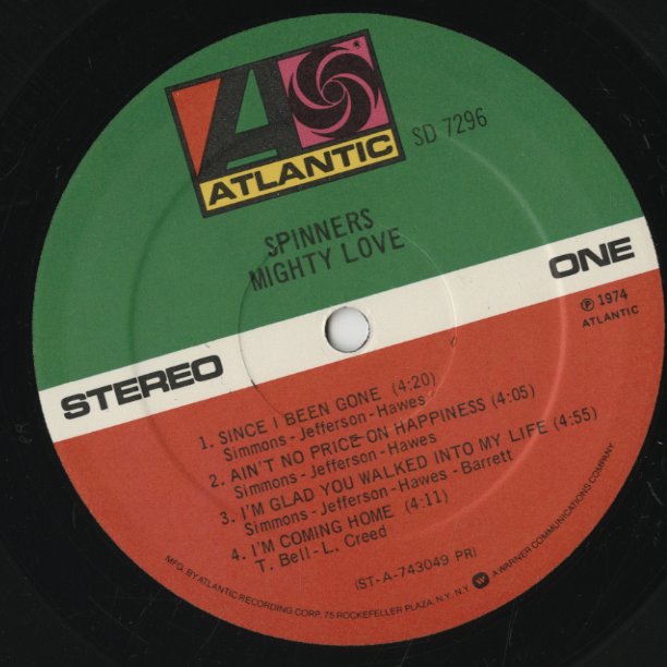 Spinners - Mighty Love (SD 7296) LP 1974 US Atlantic|中古LP