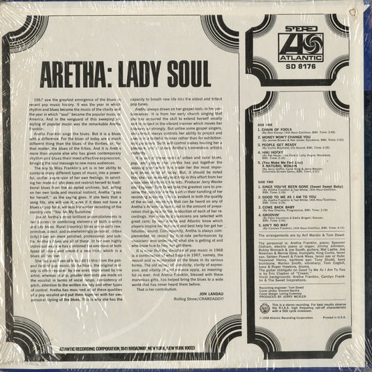 Aretha Franklin - Lady Soul (SD 8176) 1969 US Atlantic|中古LP