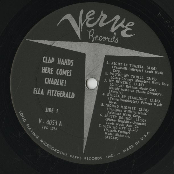Ella Fitzgerald / エラ・フィッツジェラルド / Clap Hands Here Comes Charlie! (V-4053)