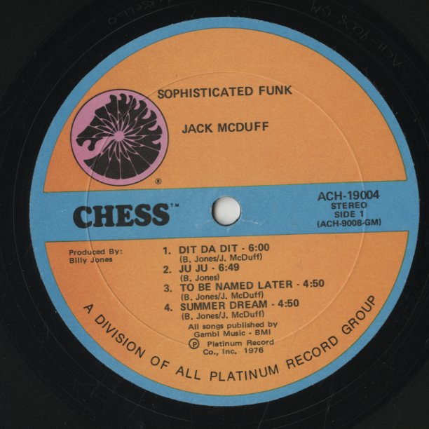 Jack McDuff / ジャック・マクダフ / Sophisticated Funk (ACH19004)