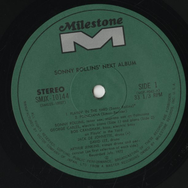 Sonny Rollins / ソニー・ロリンズ / Next Album (SMJX-10144)