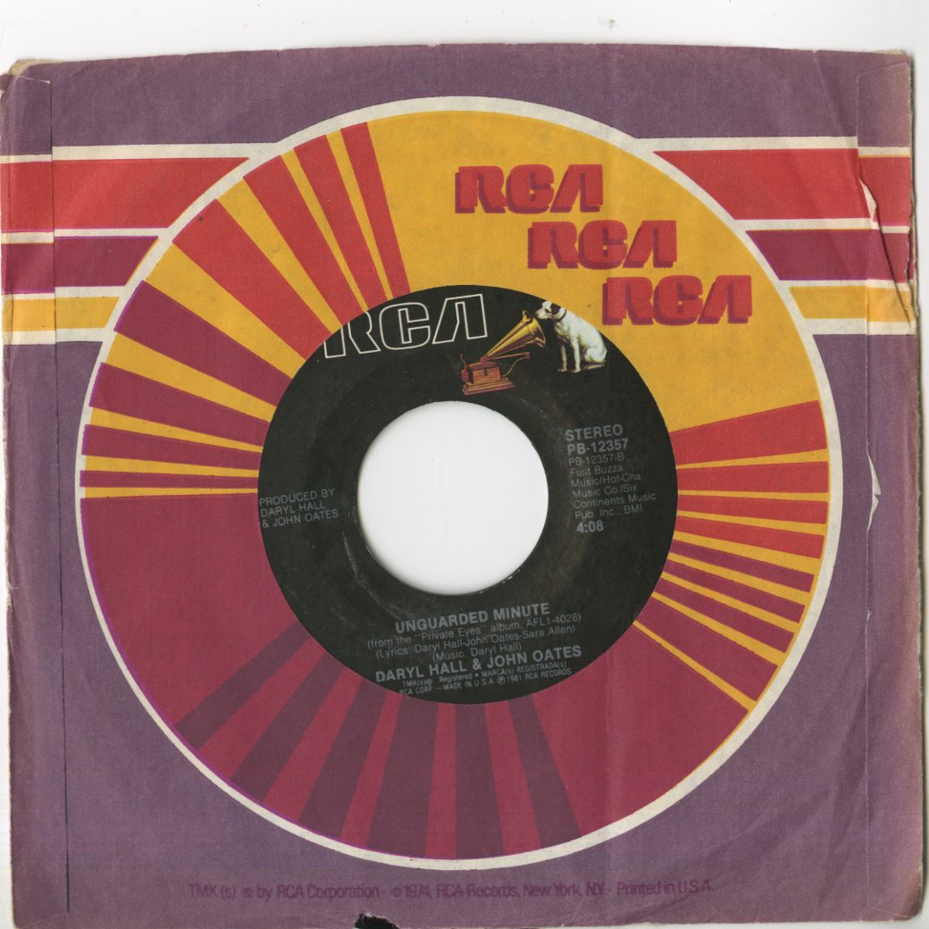 Daryl Hall & John Oates / ホール&オーツ / I Can’t Go For That (No Can Do) / Unguarded Minute -7 (PB-12357)