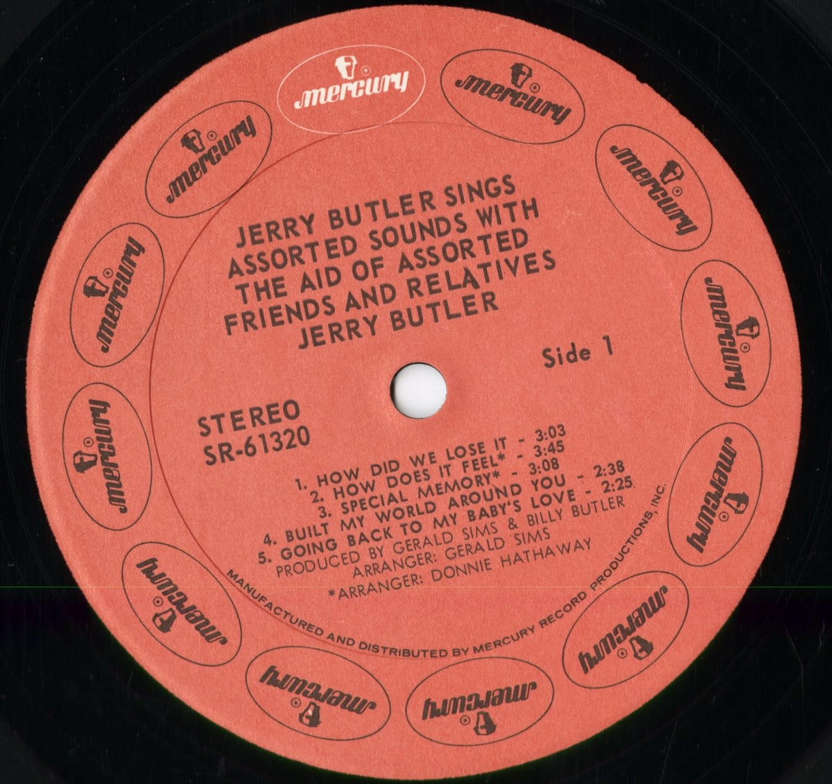 Jerry Butler - Sings Assorted Sounds (SR 61320) 1971 US Mercury|中古LP