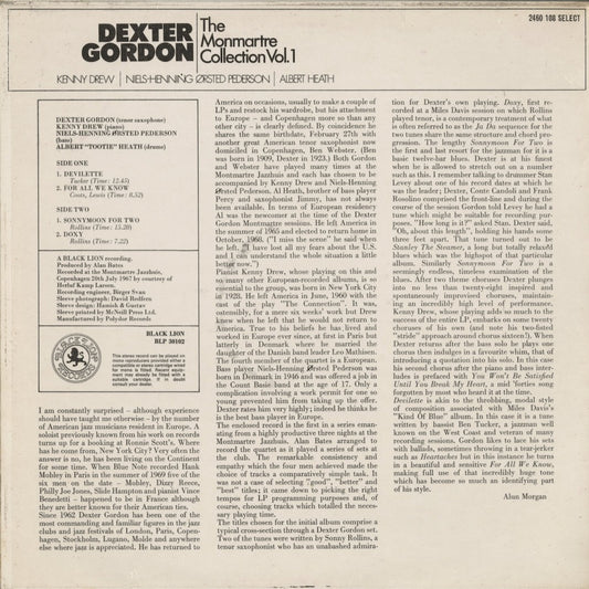 Dexter Gordon / デクスター・ゴードン / The Montmartre Collection Vol. 1 (2460 108)