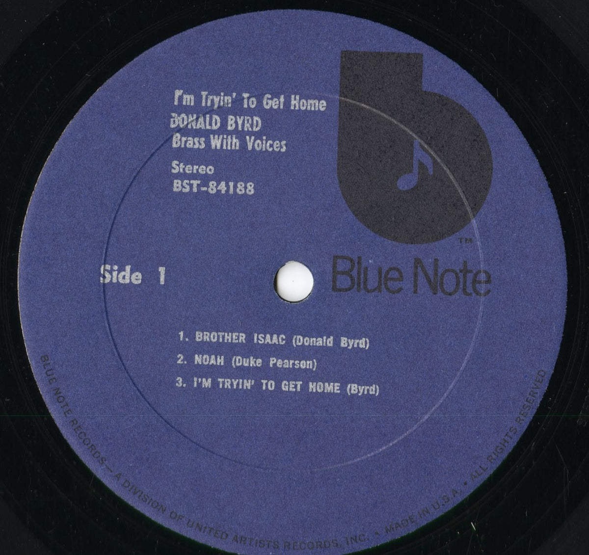 Donald Byrd - I'm Tryin' To Get Home - Brass With Voices (BST-84188) 1973 US Blue Note|中古LP
